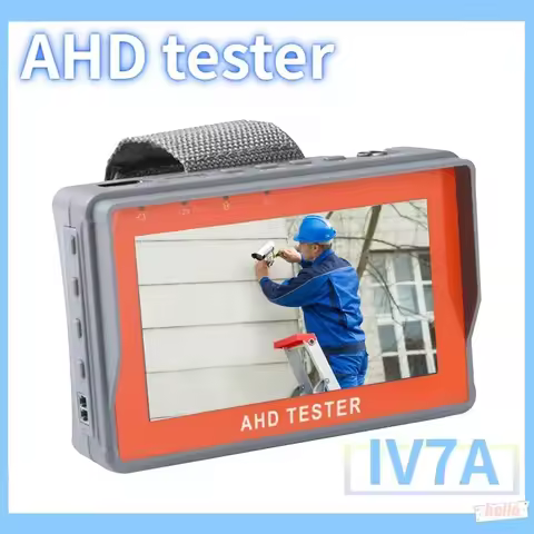 IV7A CCTV Tester Monitor 4.3Inch AHD 8MP Analog Camera Testing PTZ UTP Cable Tester RS-485 PTZ Conto