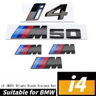 Suitable for BMW I4 Modified M50 Car Mark Word Mark i4 M50 Black Rear Tail Mark Word Mark M Fender S