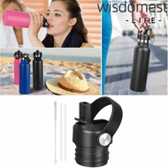 WISDOMEST Straw Lid, Leak Proof Straw Brush Hydroflask Lid, Quality with Handle with Straw Sport Wat