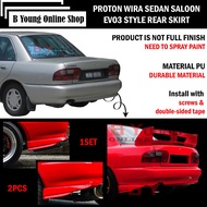 PROTON WIRA SALOON WIRA SEDAN EVO3 STYLE REAR SKIRT (E3) POLYURETHANE (PU) SKIRT LIP BODYKIT