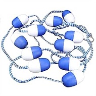 Pool Safety Rope Float 1/2/3/4/5/6/7/8/9/10m Long, Swimming Pool Floating Lane Divider Rope with Hoo