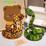 CYBERPULSE Snake Plush Toy, Sticking Tongue Colorful Boa Plush Doll, Kids Toy Fluffy Coiled Long Boa