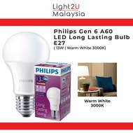 Philips 13W/100W LED Long Lasting Bulb E27 (Warm White 3000K) - Light Bulb