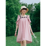 Ob Design Women Casual Crochet Boho Ruffle Dress Top Plus Size