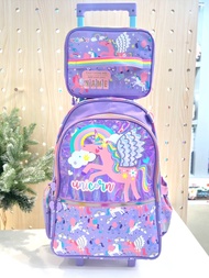 VEST U2116-7 กระเป๋านักเรียนล้อลาก เป็นเป้สะพายได้ด้วย มาพร้อมกระเป๋าเก็บอุณหภูมิเป็นเซ็ตคู่กัน คาร์