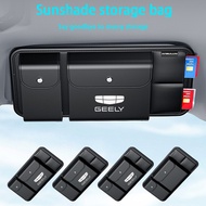 Geely Car leather Sunshade Organizer Multi-functional Glasses clip & Document clip Suitable for all 