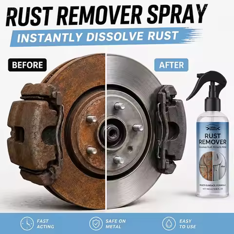 Car Iron Remover Spray Rust Cleaner for Wheels Brake Dust Fallout Remover Auto Detailing Tool