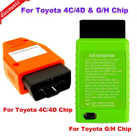 2026 ForToyota OBD Remote Key Programming Tool, Smart Key Device Programmer, 4C/4D Chip And G/H Chip