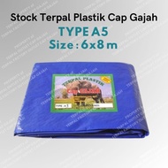 TERPAL PLASTIK A5 UKURAN 6x8 Meter Merk CAP GAJAH