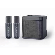 SU-YOSD Wireless Home KTV Karaoke Speaker with Dual Wireless Microphone Bluetooth Speaker + Mic Set