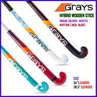 *New Design* Grays Riptide Rogue Fibreglass Reinforced Hybrid Wooden Hockey Stick Hoki Senior Junior