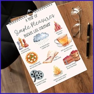 2026 Bucket List Desk Calendar Inspirational Illustrated Spiral Bound Home Decor Weekly Desk Calenda