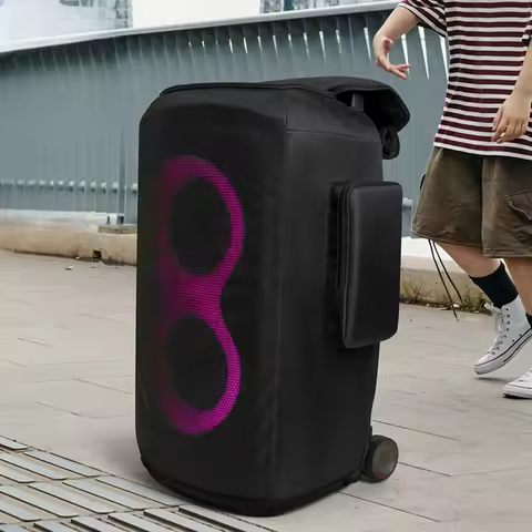 For JBL PartyBox 520 Portable Speaker Dust Case with Storage Pocket Party Speaker Dust Cover Zipper 