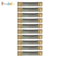 [Predolo] 10 Pieces Purse Or Glasses Case Flex Frame Internal Flex Spring Clip Silver/Bronze