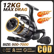 Spinning Fishing Reel HE500-7000 MAX Drag 30kg Original Iron Fishing Reel power handle Spinning Cast