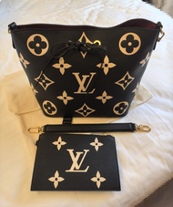 Louis Vuitton 黑色 Monogram 水桶袋連銀包 LV Neo Noe Black Bucket Bag