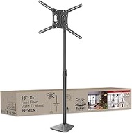 Barkan Floor Mounting 13-83 Inch Tilting & Height Adjustable TV Floor Stand, Holds up to 50 kg, Stan