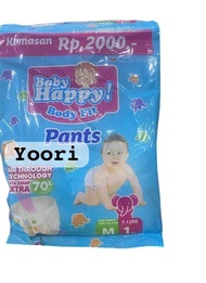 Pampers Baby happy  1 renceng isi 6 pcs size M dan L