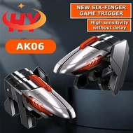 HY AK06 NEW Six Fingers Mobile Phone Game Controller for PUBG Aim Shooter Gaming Trigger L1R1 Key Bu