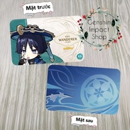 Emoji Arlecchino 2-sided horizontal Genshin Impact rounded corner card photo