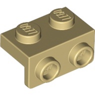 LEGO 99781 Sand Color Side Steering Trailer Thin Plate Bracket 1x2-1x2 6249809