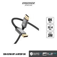 ERGONOZ Clynk (DP1.4) Display Port DP to DP Cable ความละเอียดภาพสูงสุด UHD 8K60Hz สายถัก ยาว 2M 3M