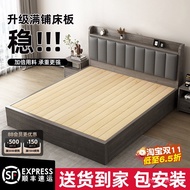 Single Bed 2025 Double Bed Use Storage Master 1.5m81m Bed Wooden Bed Bed Frame New Style Rental Room