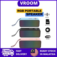 Vroom Q106 Bluetooth Portable Stereo  Speaker Compatible TF Card FM Radio AUX Input Outdoor Wireless
