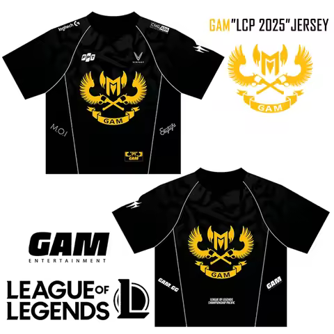 2025 New GAM Jersey LCP League Of Legends Esports Uniform Jersey Breathable Sports Sports Fashion Fa