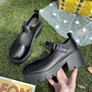รองเท้านักเรียนสไตล์นักเรียนรองเท้าสไตล์อังกฤษ JK Lolita ใช้งานได้หลากหลายขนาด35-42รองเท้าหนัง