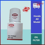 APM ALL Honda Oil Filter OIL FILTER HONDA ACCORD / CIVIC / CITY / JAZZ / CRV / HRV / BRV / ODYSSEY /