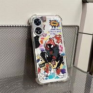casing Oppo A3X 4G A98 5G A97 5G A78 5G A53 A33 A76 A96 A92 A52 Kotak telefon Spider Man silikon emp