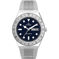TIMEX TW2U95500 Q TIMEX Women's Analog Watch Day Date Quartz 36mm SS Bracelet Blue