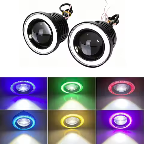 1/2PCS 3Inch Car Angel Eyes Fog Lamp DRL Led Headlamps Halo Rings Projector Led Headlights Daytime R