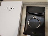 Celine 二手 (9.5成新) 特幼打結手環銀色鍍銠黃銅手鐲 （C1 尺寸 最小號）