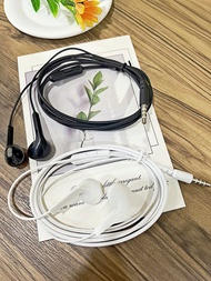 Tai nghe có dây nhét tai bán trong tai 3,5MM màu đen/trắng/đỏ/xanh dương mới bằng da, tích hợp micrô