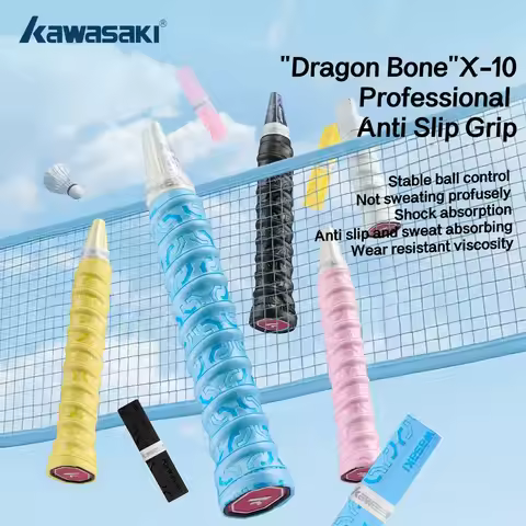 Kawasaki Badminton Grip Overgrip Tennis Racket Grip X-10 Anti-slip Sweat Absorbent Racket Grip Tape 
