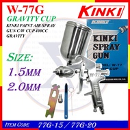 W-77G KINKI PAINT AIR SPRAYERS C/W CUP 400CC GRAVITY NOZZLE SIZE: 77G-15 1.5mm / 77G-20 2.0mm | KINK