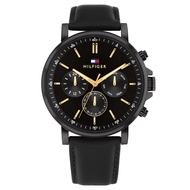 Tommy Hilfiger Tyson Black Leather Strap Analog Watch TH1792144