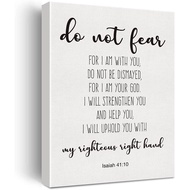 Bible Verse Art Wall Decor Isaiah 41:10 Do Not Fear Scripture Canvas Painting Prints for Home Dining