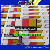 MUGEN Sticker JDM Mugen Color Bar Sticker Eblem Stiker Timbul / EC11