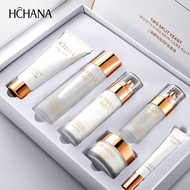 Hchana Split Yeast Extract Skin Care Products Set Toner and Lotion Six-Piece Set Moisturizing Nourishing Repair Official Website Authentic