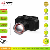 NSS Portable Fishing Headlights LED Headlamp Flashlight - Waterproof and Rechargeable 200W