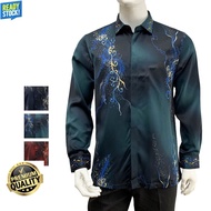 [High-quality] (New Release) Bentop Baju Batik Kemeja Long Sleeve Baju Batik Lengan Panjang Slim Fit