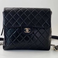 稀有款 Chanel  vintage 銀釦CF後背包