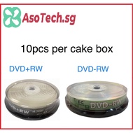 EG DVD+RW / DVD-RW Rewritable Re-writable Blank Disc 4x Speed 120min 4.7GB 10pcs with cake box