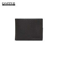 DAPPER กระเป๋าสตางค์ หนังแท้ Carbon Fiber Billfold Wallet สีดำ