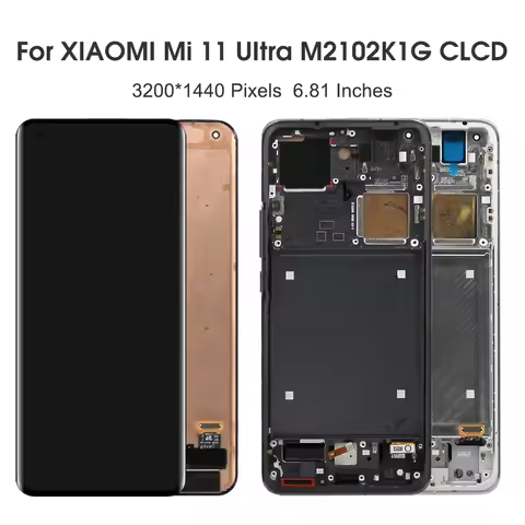 For Xiaomi Mi 11 Ultra 6.81''For Mi11 Ultra M2102K1G M2102K1C LCD Display Touch Screen Digitizer Ass