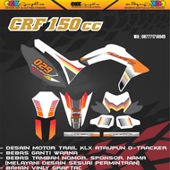 DECAL CRF 150L FULLBODY Putih Oren / Bisa custom