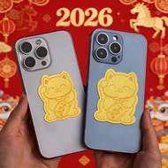 10pcs Lucky Cat Lucky Gold Foil Mobile Phone Sticker Lucky Charm Phone Sticker
